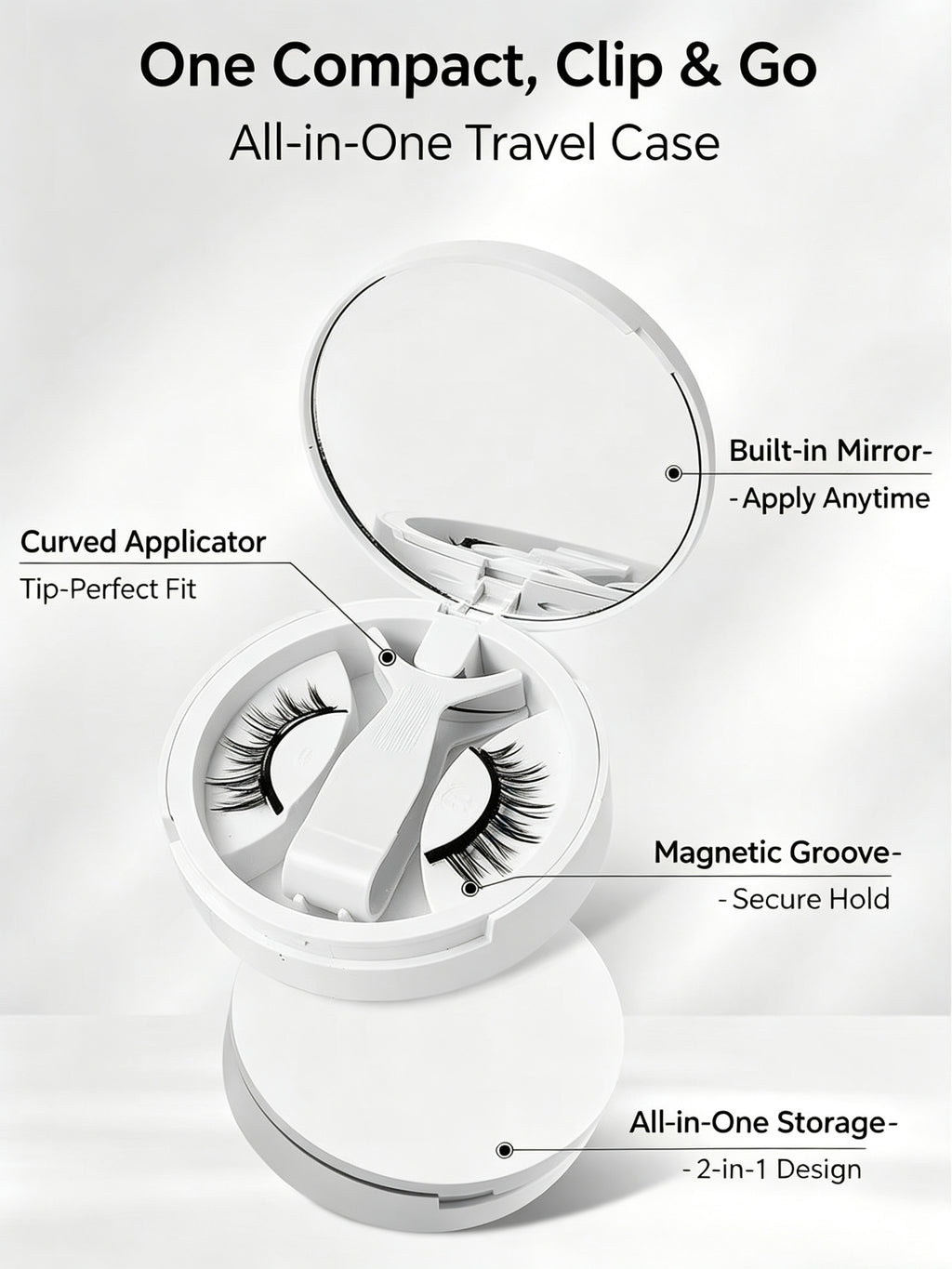 Reusable Magnetic Lashes - No Glue, Natural Look, All-Day Wear