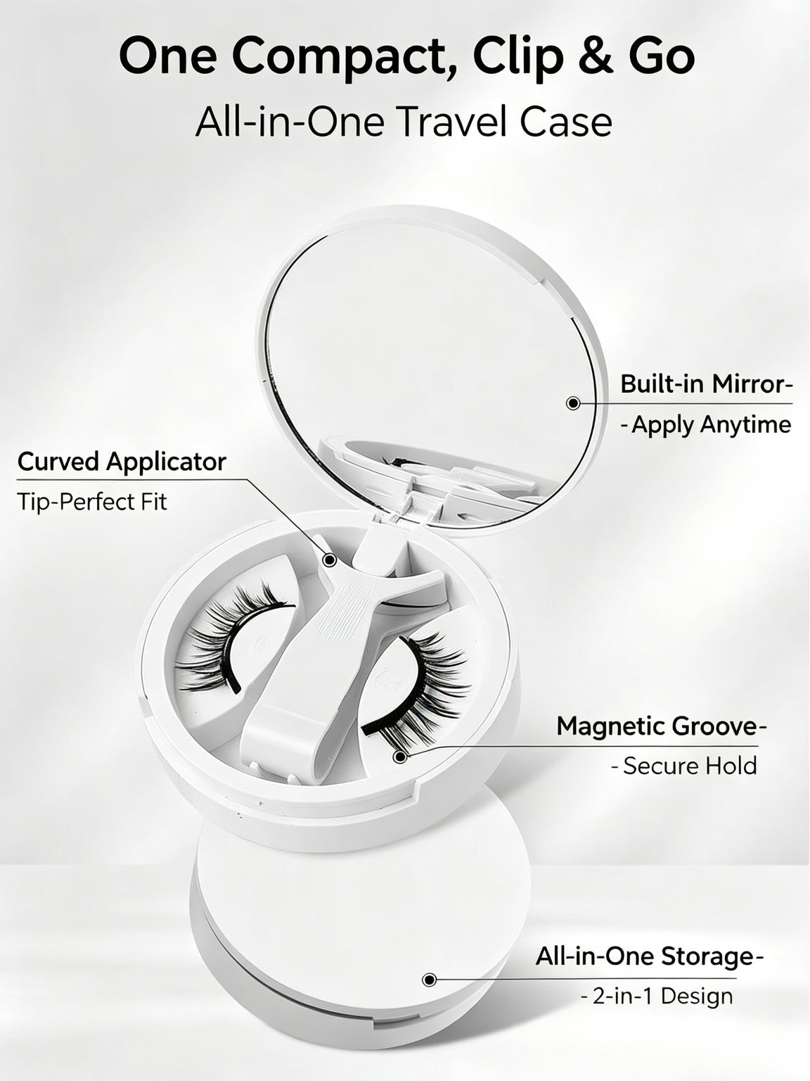 Reusable Magnetic Lashes - No Glue, Natural Look, All-Day Wear