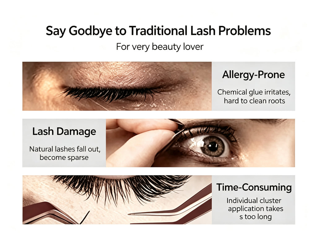 Reusable Magnetic Lashes - No Glue, Natural Look, All-Day Wear