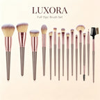 Close-up of makeup brush bristles
