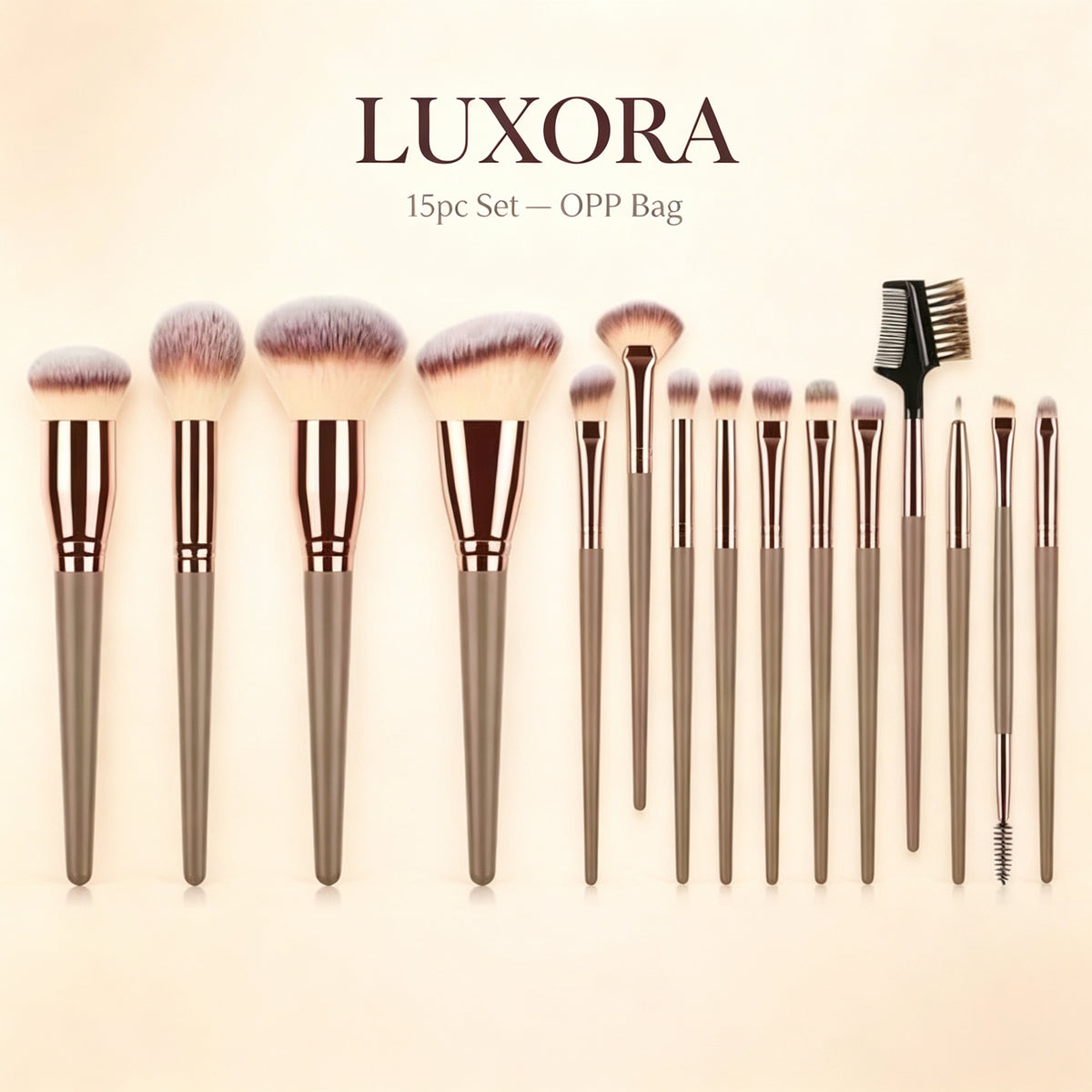 7-piece makeup brush set in OPP bag