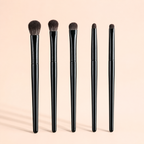 Pro Eye Makeup Brush Set — 5, 6 or 10 Pieces, Soft Synthetic, Black