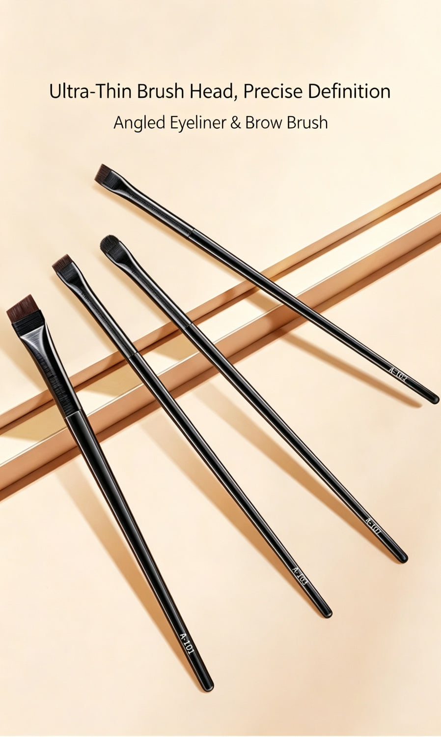 10Pcs Pro Eye Makeup Brush Set — Soft Synthetic, Black