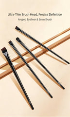 Pro Eye Makeup Brush Set — 5, 6 or 10 Pieces, Soft Synthetic, Black