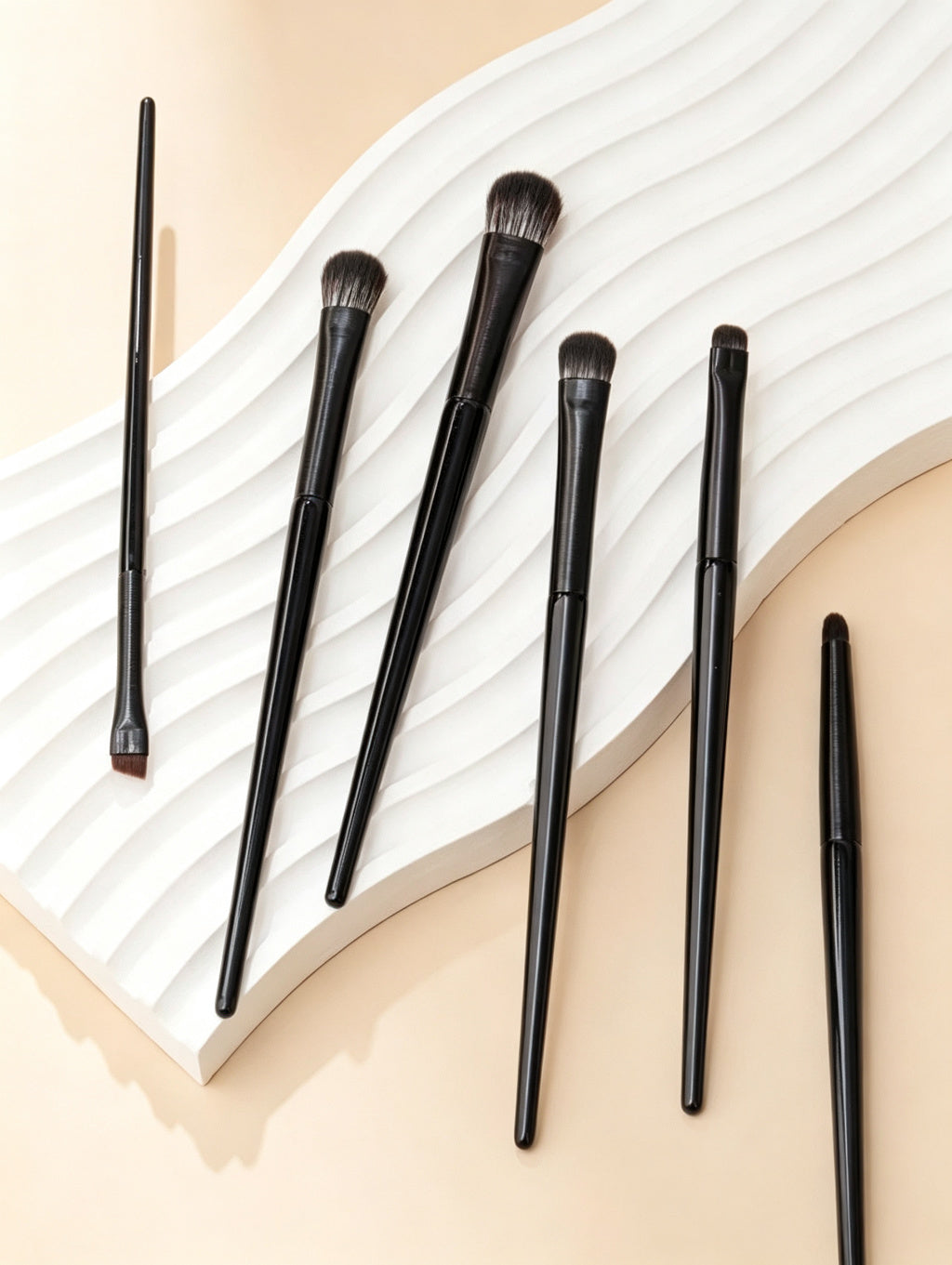 10Pcs Pro Eye Makeup Brush Set — Soft Synthetic, Black