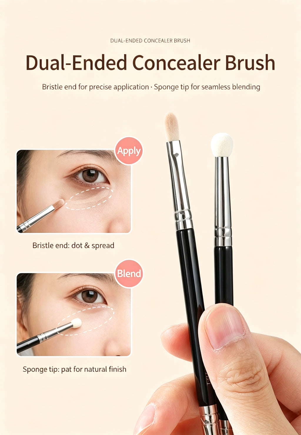 10Pcs Pro Eye Makeup Brush Set — Soft Synthetic, Black