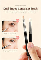 Pro Eye Makeup Brush Set — 5, 6 or 10 Pieces, Soft Synthetic, Black