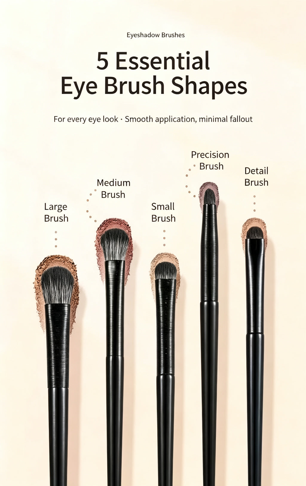 10Pcs Pro Eye Makeup Brush Set — Soft Synthetic, Black