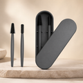 Travel Lash Care Brush Set in charcoal case
