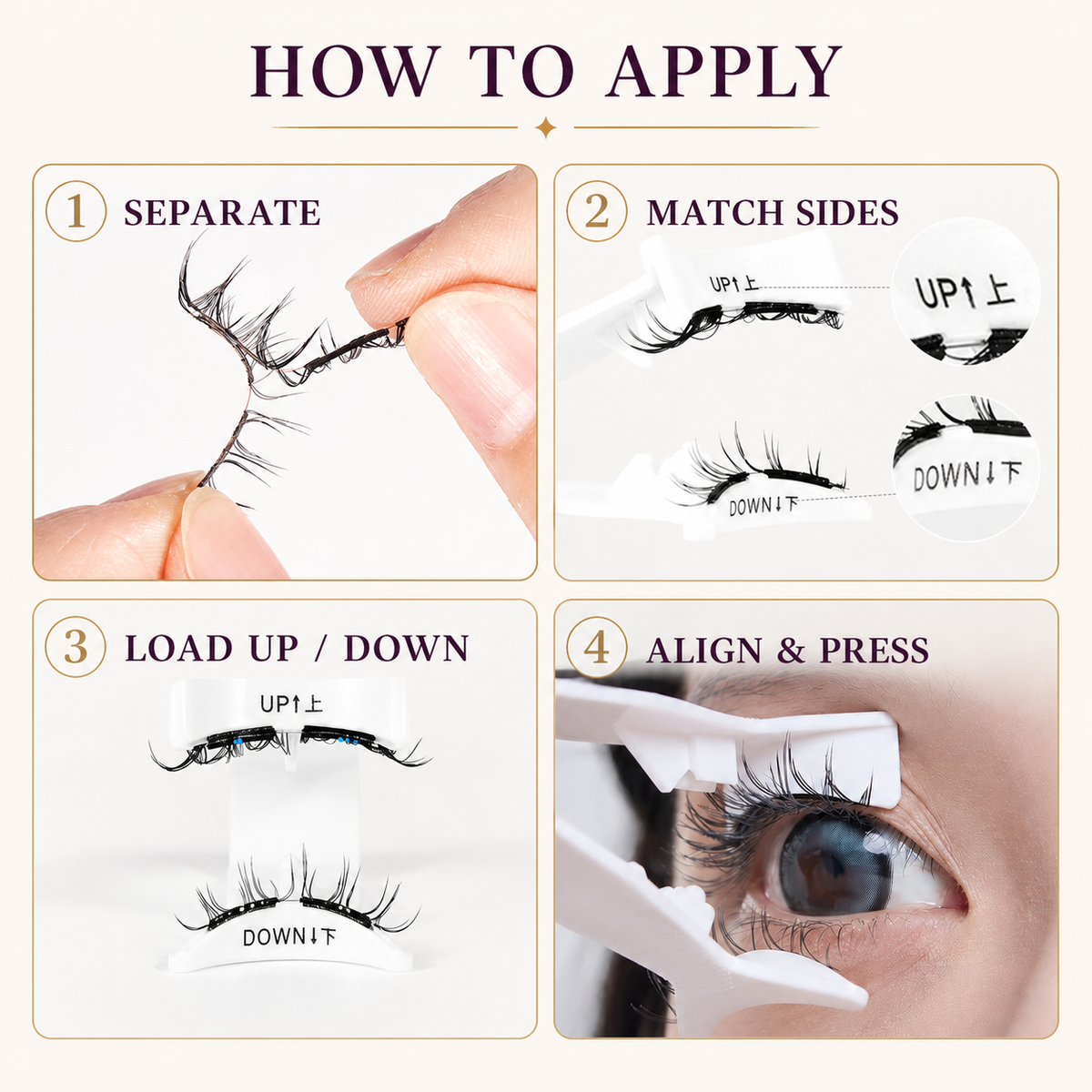 How to apply magnetic lashes