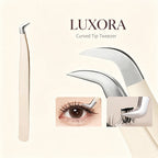 Curved-tip lash tweezer