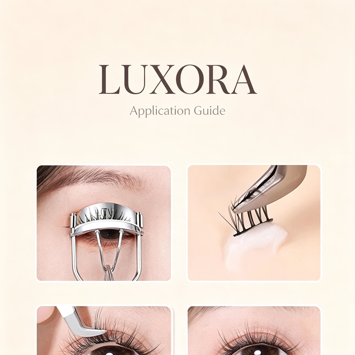 Lash tweezer application guide