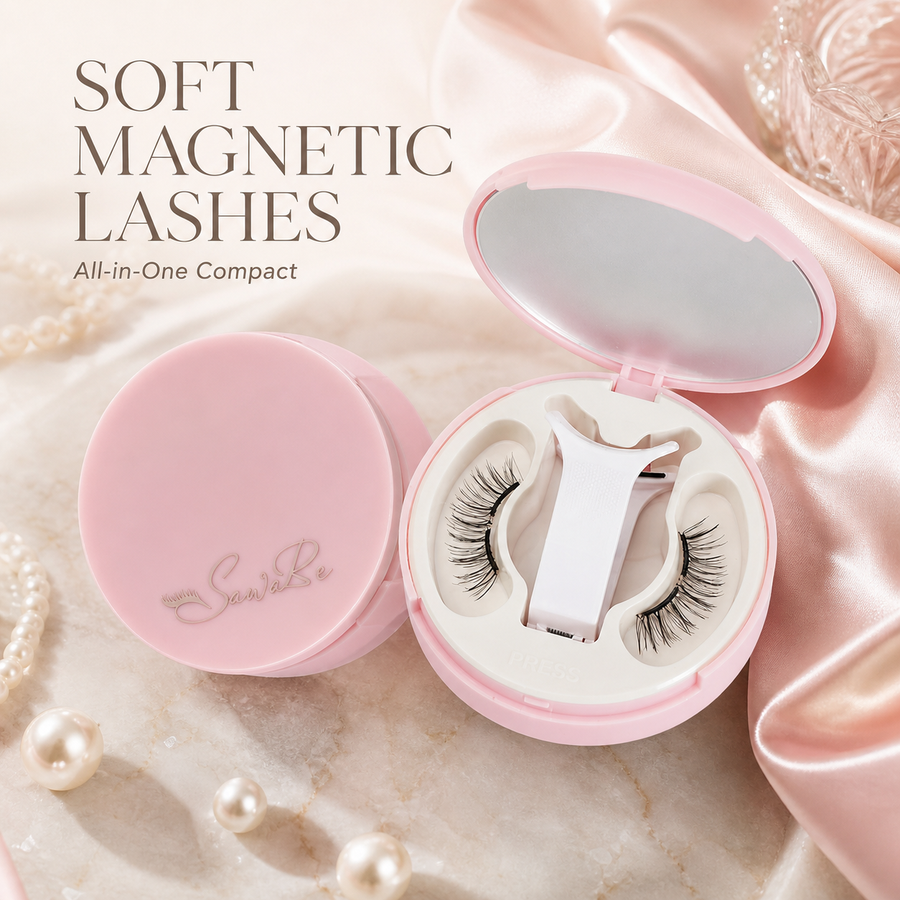 Soft Magnetic Lashes with Mirrored Compact — 6 Styles