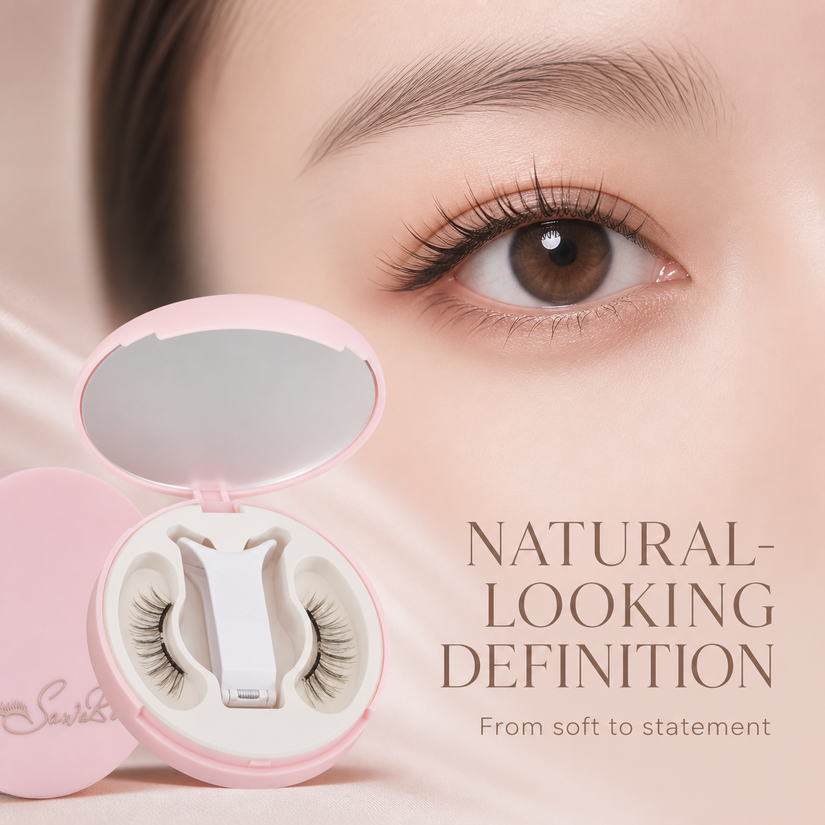 Natural-looking soft magnetic lash definition