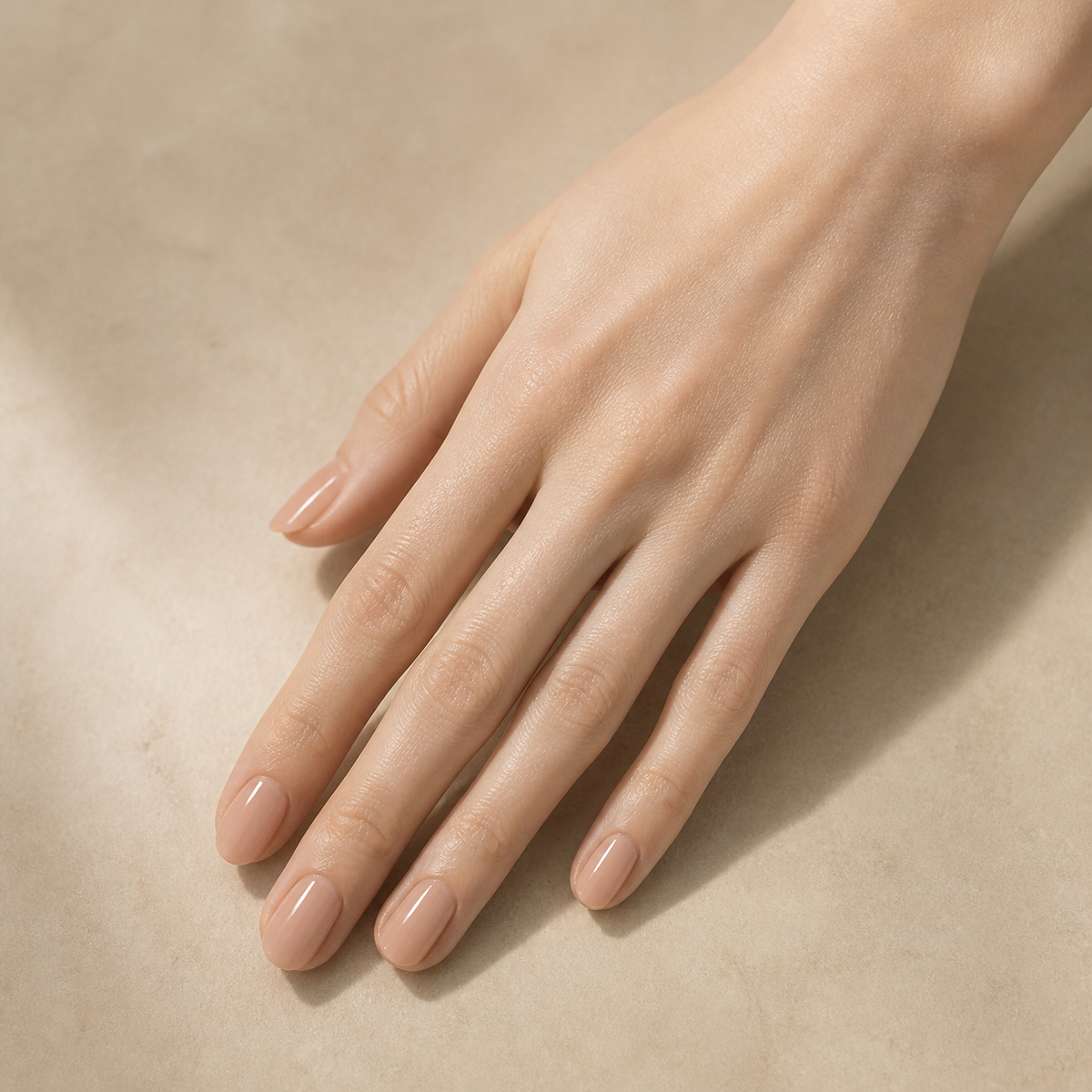 Nude Atelier Short press-on nails on hand