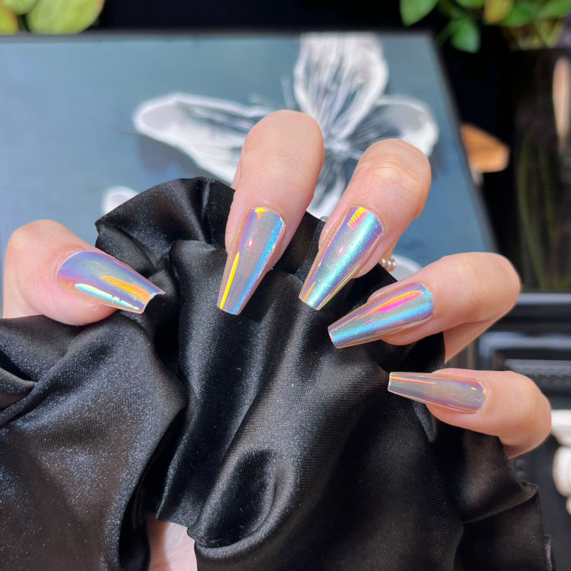 Iridescent Reverie press-on nail style