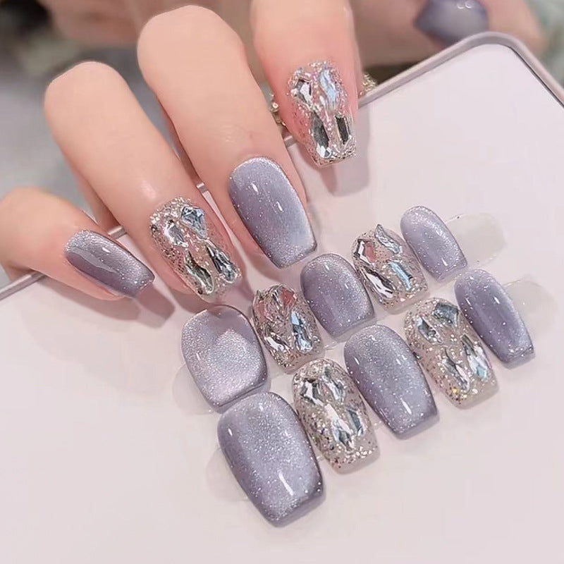 Lavender Ice press-on nail style