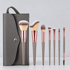 7-piece makeup brush set with storage case